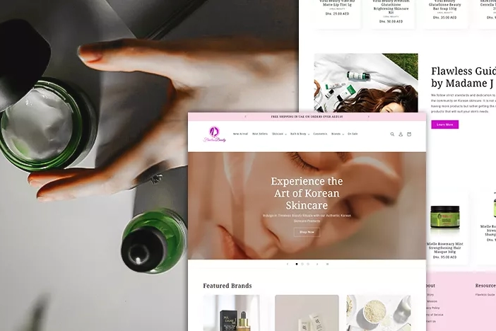 flawless beauty web design