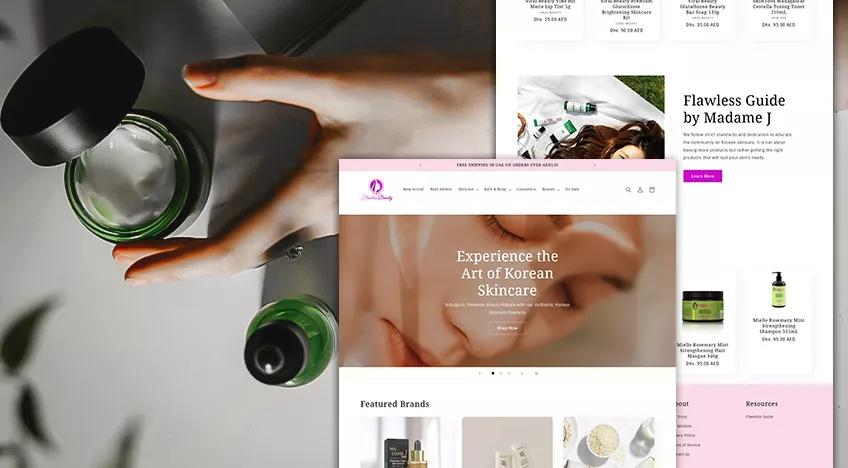 flawless beauty web design