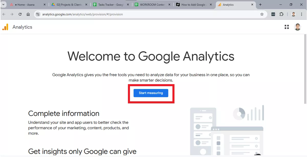 google analytics wordpress step 1