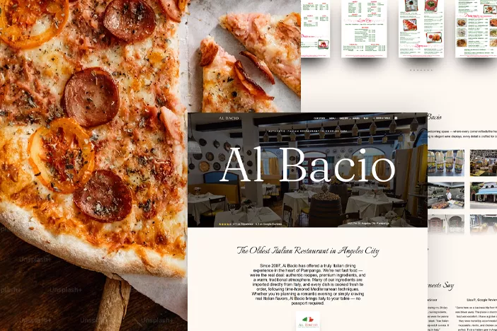 al bacio web design project